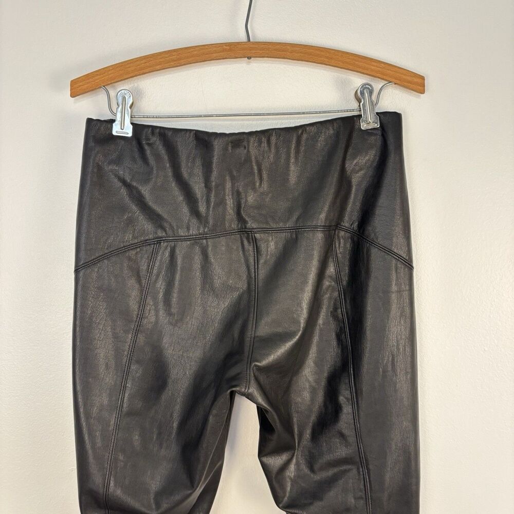 Nordstrom High Waist Faux Leather Hybrid Leggings Pants Women’s Large Black - Picture 5 of 8